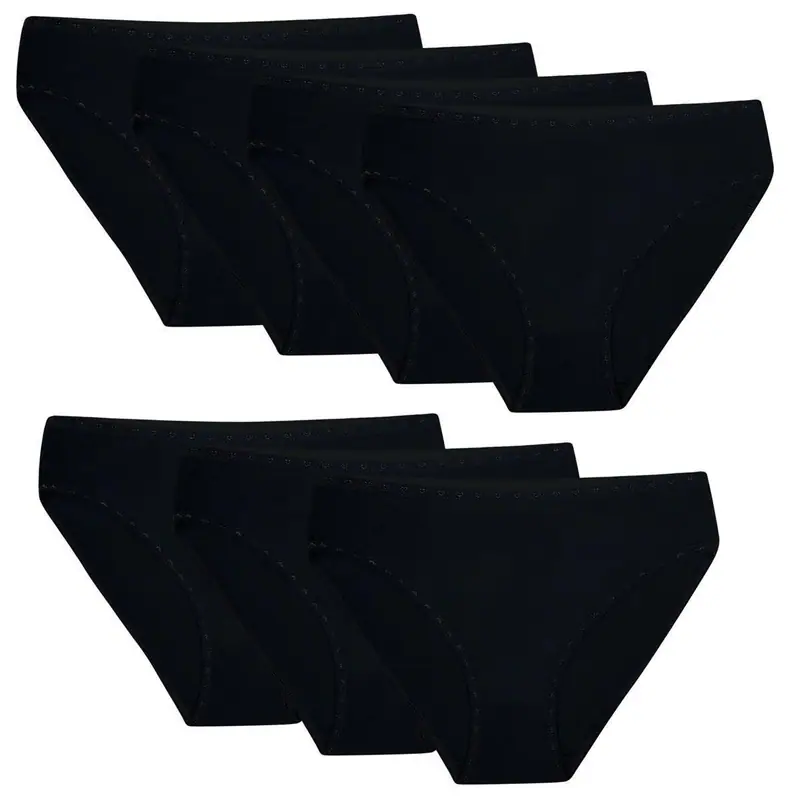 7 Damen Taillenslips Unterhosen Schwarz Weiss Unterwäsche Baumwolle Slips 34-44 – neu – Damenmode – Foto 1 von 5