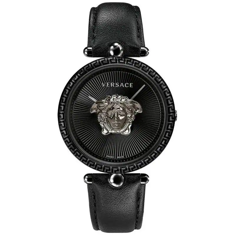 Versace VCO050017 Palazzo Empire schwarz Leder Armband Uhr Damen NEU – neu – Uhren & Schmuck – Foto 1 von 5