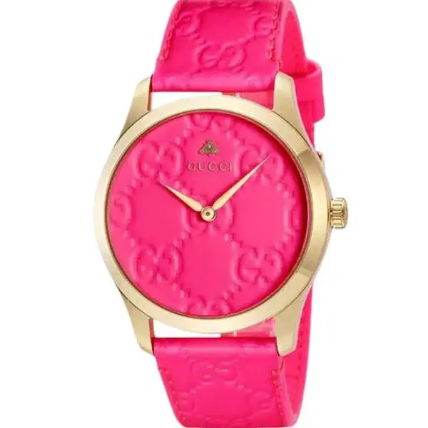 Gucci G-Timeless Uhr Unisex Rot Fluoreszierend Pink, YA1264115 – neu – Uhren & Schmuck – Foto 1 von 5