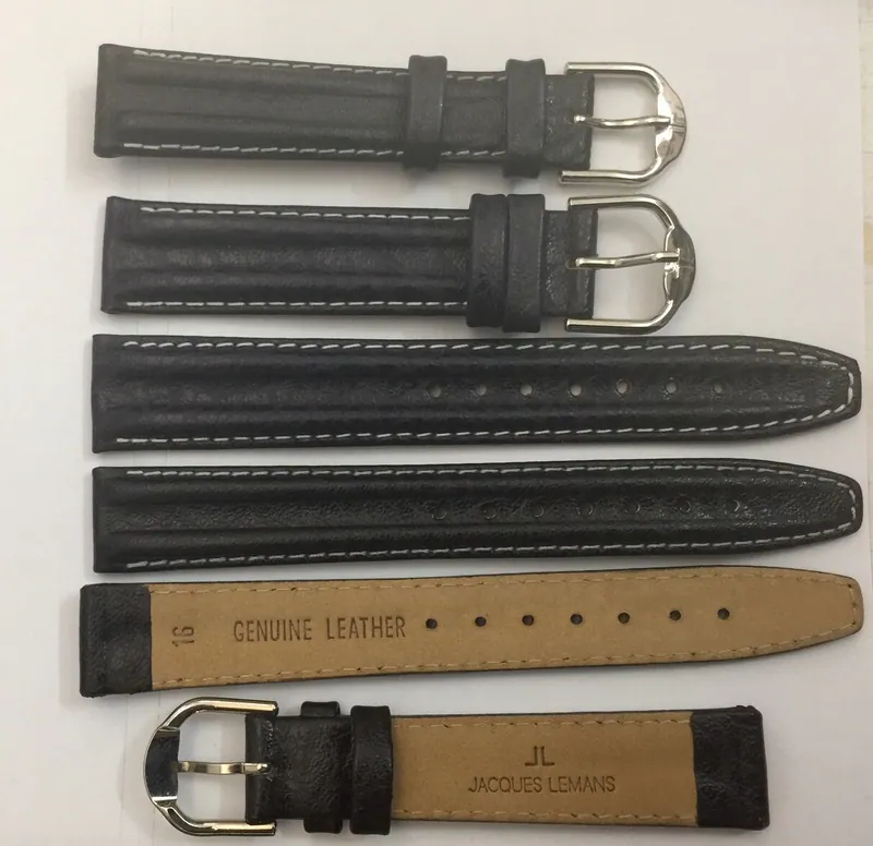 16, 18 mm Jacques Lemans Uhren Armband Leder Doppelwulst tief dunkelblau – neu – Uhren & Schmuck – Foto 1 von 2