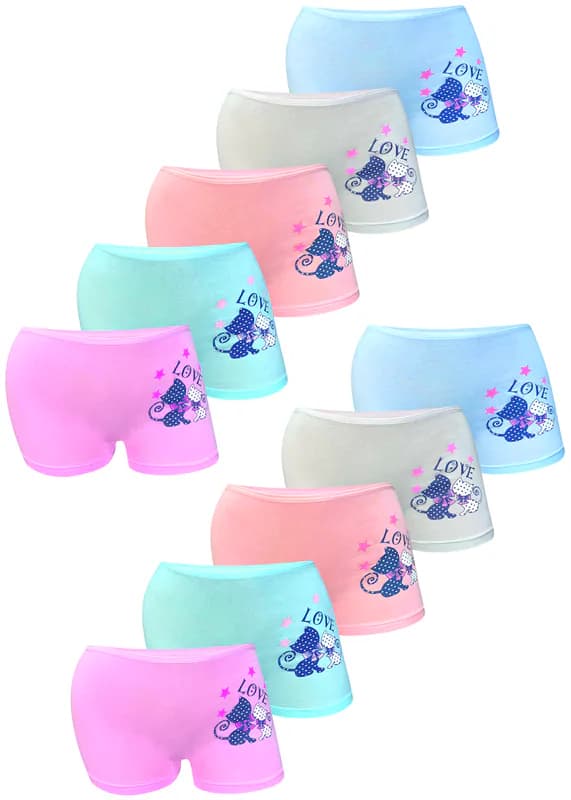 10 Mädchen Pantys Hipster Baumwolle Slips Unterhosen Kinder Unterwäsche Panties – neu – Sonstiges – überwiegend weiß – Foto…