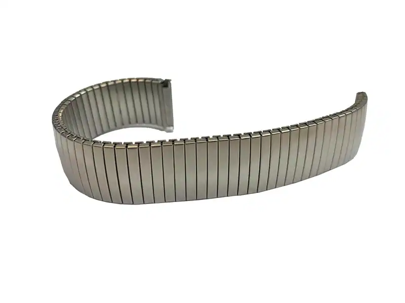 18 mm Edelstahl Uhrenarmband Flexi-Band Stretch-band Glanzpoliert – neu – Uhren & Schmuck – überwiegend weiß – Foto 1 von 4