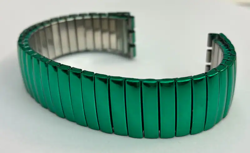 17mm Grün Metalic Flex-Uhrenarmband Edelstahl passend für Swatch Zugarmband Inox – neu – Uhren & Schmuck – Foto 1 von 4