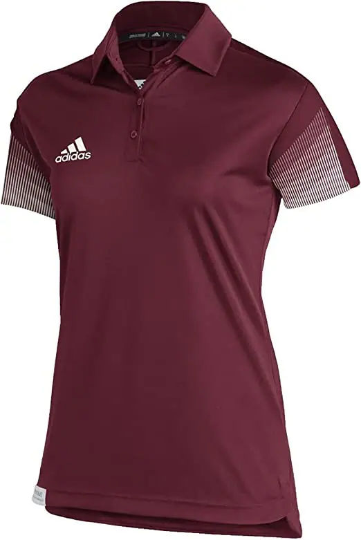 GL7881 adidas Sideline 21 Primeblue Polo Damen Multisport Burgundy/White L – neu – Damenmode – überwiegend weiß – Foto 1…