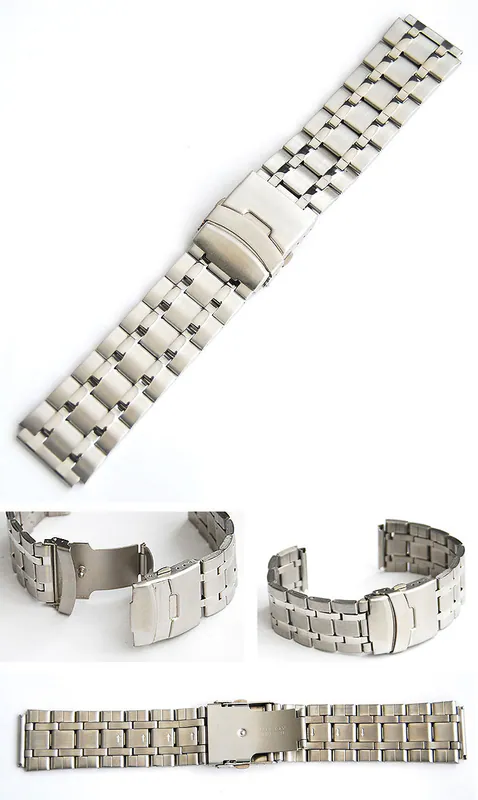 Uhrenarmband 28/30 mm Edelstahl Sicherheitsfaltschließe 28 Steg-, 30 Bandansatz – neu – Uhren & Schmuck – überwiegend weiß