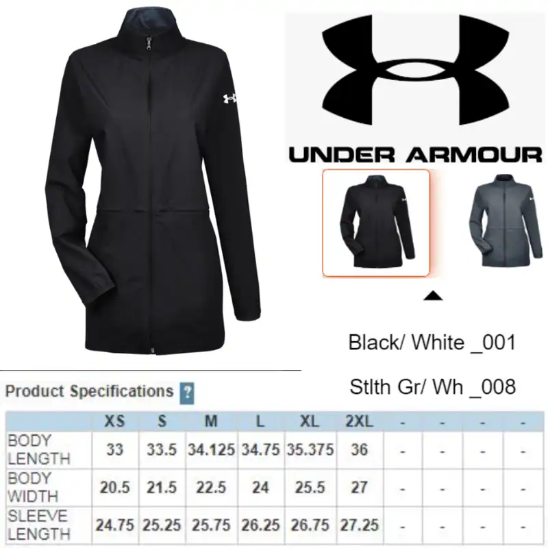 1317222 Under Armour Damen Corporate Windstrike Jacke schwarz/weiß XS – neu – Damenmode – Foto 1 von 3