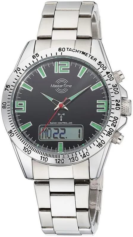 Funkuhr MasterTime Sportlich Herrenuhr schwarz Big Date MTGA-10874-22M – neu – Uhren & Schmuck – Foto 1 von 3