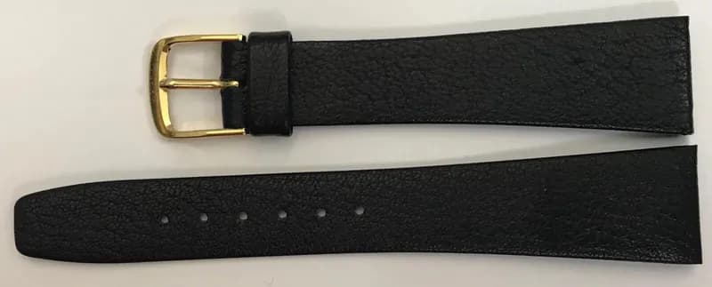 20 mm Uhrenarmband Schwarz Echt Leder mit Klippverschluß für Uhr mit festem steg – neu – Uhren & Schmuck – Foto 1 von 4