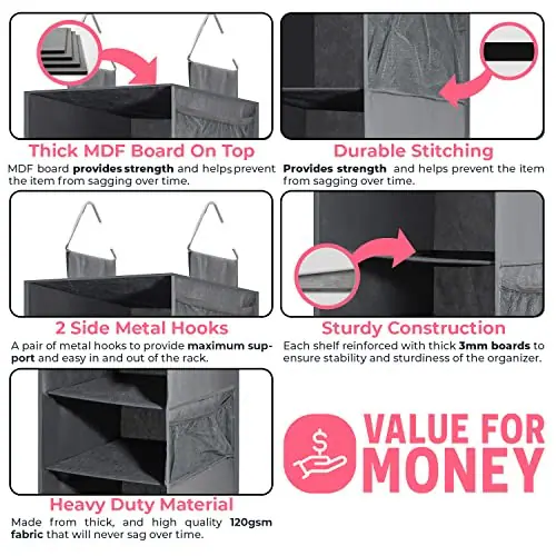 ORDENTLICHER ZEBRA HÄNGESCHRANK ORGANIZER MIT SCHUBLADEN UND REGALEN - TOP - – neu – Möbel – überwiegend weiß – Foto 1 von 5