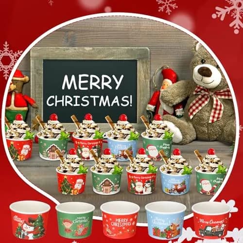 Sliner 500 Stck. Weihnachten Snack Schüsseln Großpackung Eis Dessert Becher 8 – neu – Möbel – überwiegend dunkelrot – Foto…