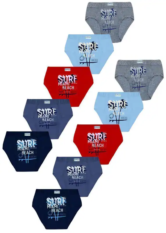 10 Jungen Slips Unterhosen Baumwolle Unterwäsche Unterhosen Boys Kinder Panty – neu – Sonstiges – überwiegend weiß – Foto 1…