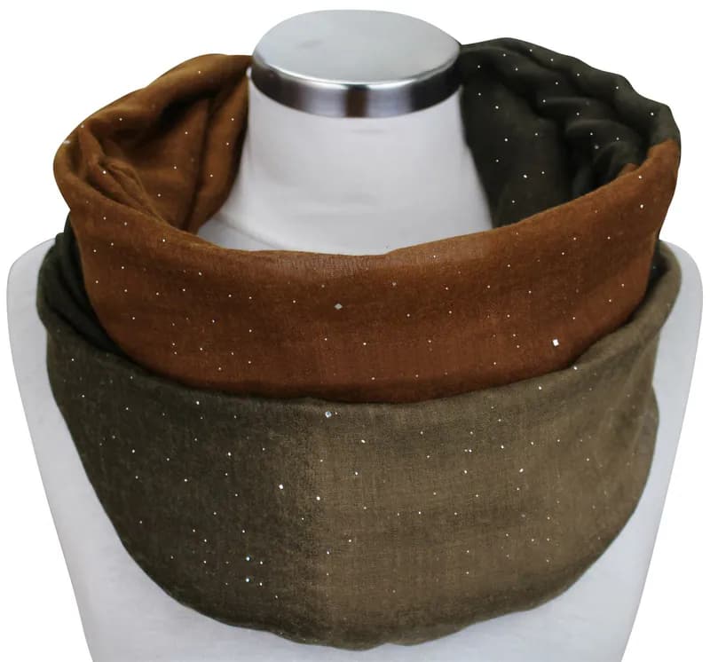 DAMEN LUXUS Glitzer Farbverlauf SCHAL SCHLAUCH Schlauchschal Loopschal Rundschal – neu – Sonstiges – überwiegend weiß…