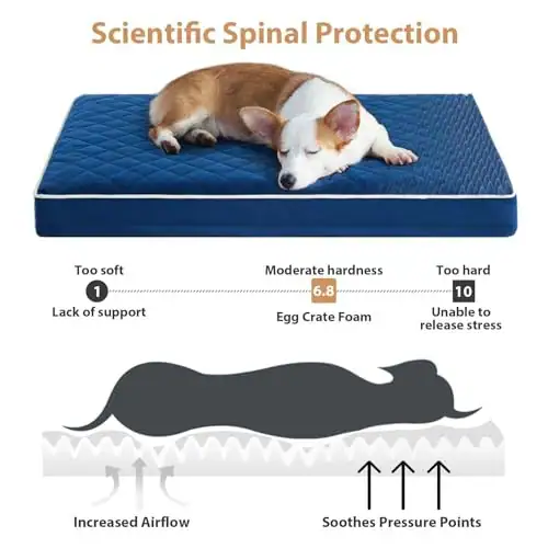 WNPETHOME Orthopädische Hundebetten für große Hunde, extra großes wasserdichtes – neu – Sonstiges – überwiegend weiß – Foto…