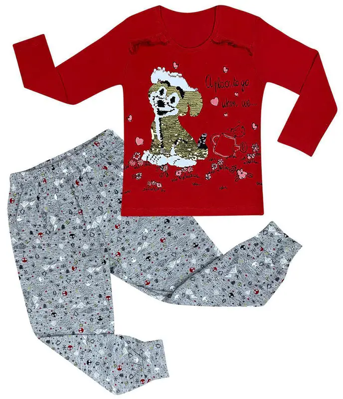 Mädchen Pyjama Set Pailletten Schlafanzug Hausanzug Nachtwäsche langarm 92-122 – neu – Sonstiges – überwiegend weiß – Foto…