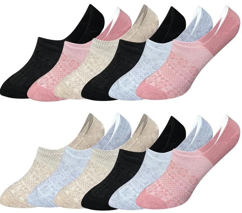 12 Paar Damen Füsslinge Socken 35-40 Kurzsocken Sneakersocken Füßlinge Sport – neu – Damenmode – überwiegend weiß – Foto 1…
