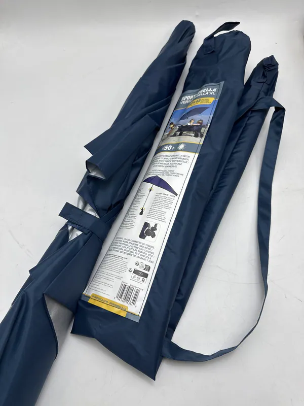 SPORT-BRELLA VERSA-BRELLA LSF 50+ VERSTELLBARER REGENSCHIRM MIT UNIVERSALKLEMME – neu – Sonstiges – überwiegend beige…