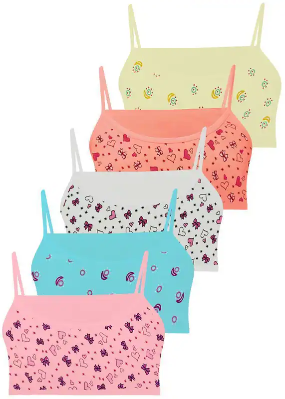 5 Mädchen Bustier Baumwolle Sport BH Kinder Unterwäsche Bra Tank Top 140-170 – neu – Sonstiges – überwiegend weiß – Foto 1…
