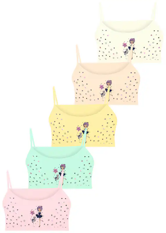 5 Mädchen Bustier Baumwolle Sport BH Kinder Unterwäsche Bra 140-170 – neu – Sonstiges – überwiegend weiß – Foto 1 von 5