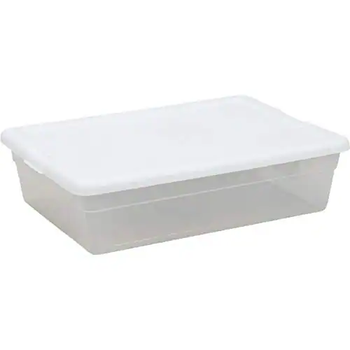 Sterilite 28 Quart Unterbett-Aufbewahrungsbox, stapelbarer Eimer mit Deckel, – neu – Möbel – überwiegend weiß – Foto 1 von 2