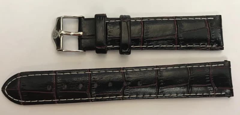 14, 18, 24 mm Uhrenarmband CAVADINI Echt Leder Kalb Kroko-Prägung, dunkelbraun – neu – Uhren & Schmuck – Foto 1 von 2