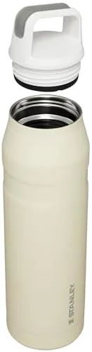 STANLEY 36 OZ ICEFLOW CAP AND CARRY WASSERFLASCHE | WIDE MOUTH - CREAM GLIMMER – neu – Camping & Outdoor – überwiegend weiß…