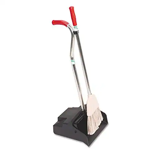 Unger Ergo Kehrschaufel mit Besen, 12 B x 33 H, Metall mit vinylbeschichtetem – neu – Möbel – überwiegend weiß – Foto 1 von 2