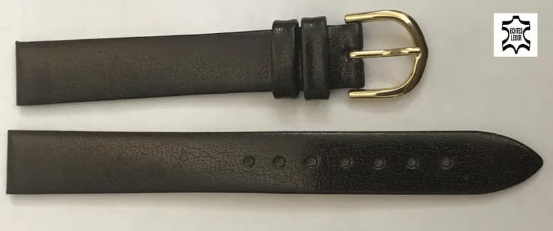 16mm ECHTES-LEDER UHRENARMBAND BRAUN Extra lang luxus material vergold.schliesse – neu – Uhren & Schmuck – Foto 1 von 2