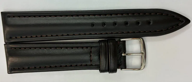 20mm Rainer Brand Uhrarmband Leder Dunkelbraun neutrale Stahl Schließe – neu – Uhren & Schmuck – Foto 1 von 2