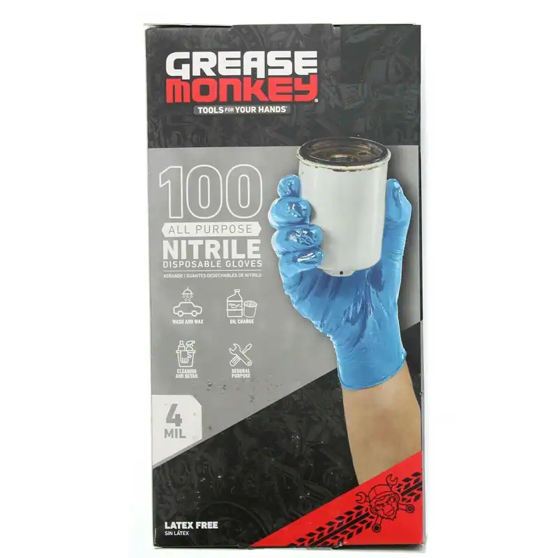 GREASE MONKEY ALLZWECK 4 MIL DICKE EINWEG-NITRILHANDSCHUHE - 100 - – neu – Sonstiges – überwiegend weiß – Foto 1 von 2