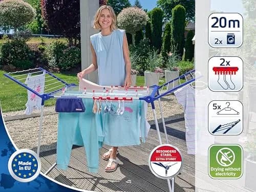 Leifheit Pegasus 200 Solid Comfort Wäschetrockner - Faltbarer Trockenständer, – neu – Haushaltsgeräte – überwiegend weiß…