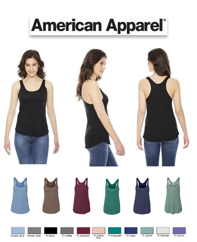 TR308W American Apparel Damen Triblend Racerback Tank American Apparel – neu – Damenmode – überwiegend weiß – Foto 1 von 2