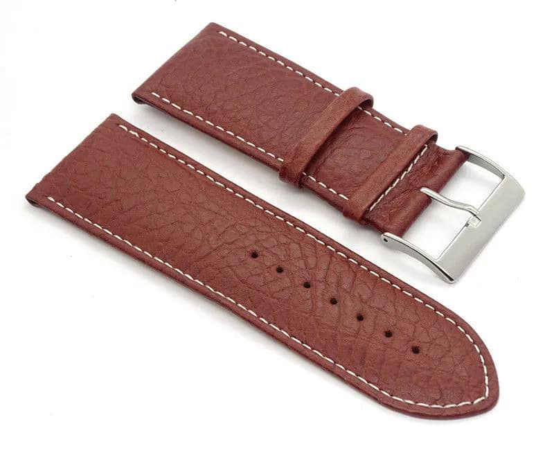 32mm Echt Büffel Leder Uhrenarmband dunkelbraun Echtleder – neu – Uhren & Schmuck – Foto 1 von 2