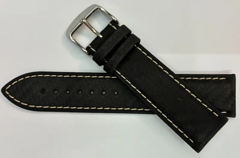 21 mm Uhrenarmband Certina Schwarz Leder Karbonprägung wasserabweisend QSK-DM – neu – Uhren & Schmuck – Foto 1 von 3