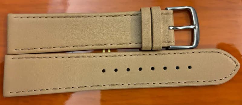 Junghans Max Bill Ersatzband 20mm Echt Leder Beige glatt 1908 – neu – Uhren & Schmuck – Foto 1 von 3