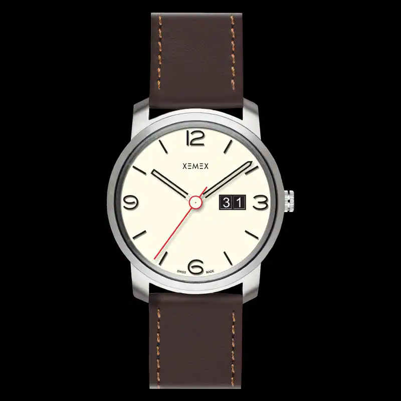 XEMEX Piccadilly Herrenuhr 088 Big Date Edelstahl Faltschließe Swiss made 42,5mm – neu – Uhren & Schmuck – überwiegend…
