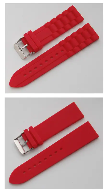 CAVADINI-SILIkON (RUBBER) ROT UHREN-ARMBÄND SEHR GUTE QUALITÄT.ERHÄLT 18-24 MM – neu – Uhren & Schmuck