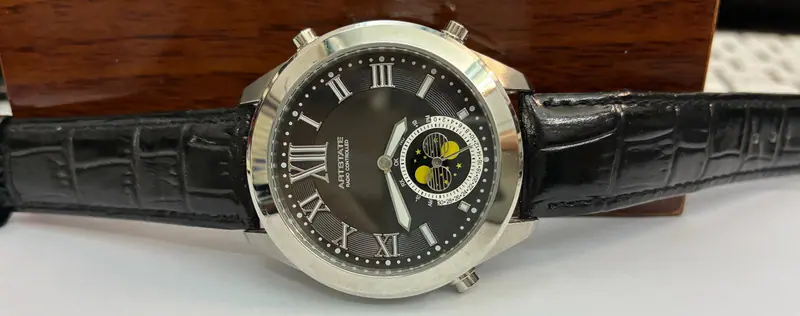 Funkuhr Master TimeHerrenuhr Musteruhr deutlich lesbar Mondphase Datum – neu – Uhren & Schmuck – überwiegend silber – Foto…