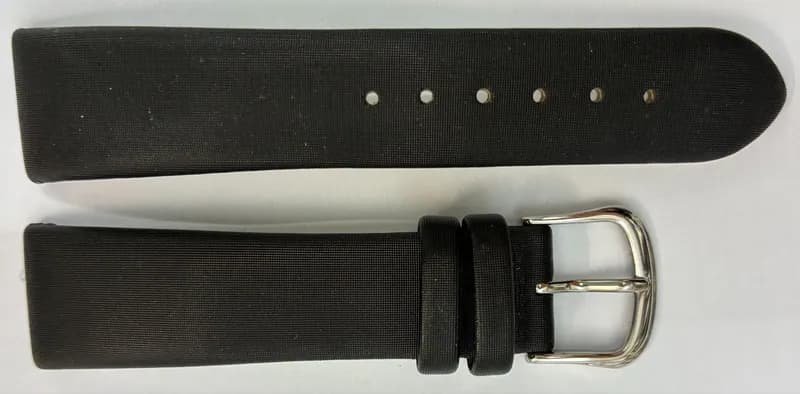 19 mm Alpina Uhrenarmband schwarz Kurzschnitt nur 17 cm lang, Schließe ohne Logo – neu – Uhren & Schmuck – Foto 1 von 2