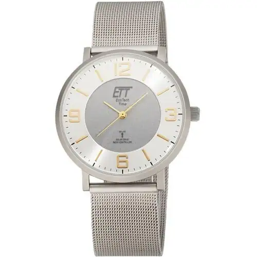 Herrenuhr ETTFunk-Solar Drive feines Edelstahl Milanaiseband 40mm EGS-11395-25M – neu – Uhren & Schmuck – überwiegend weiß