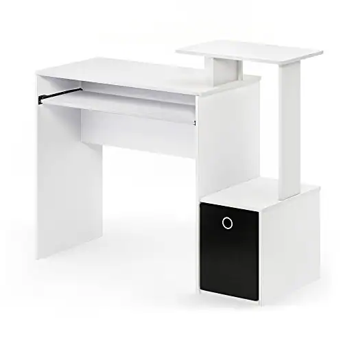FURINNO ECON MEHRZWECK HOME OFFICE COMPUTER SCHREIBTISCH - WEISS/SCHWARZ – neu – Möbel – Foto 1 von 5