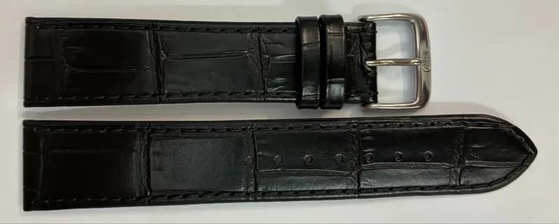 20mm Di-Modell Echtes Leder Uhrenarmband Kroko-Prägung, schwarz gute Qualität – neu – Uhren & Schmuck – Foto 1 von 3