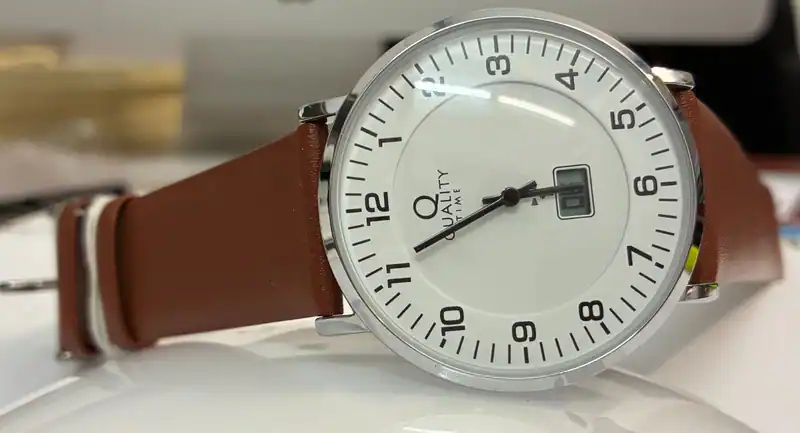 Funk Herrenuhr Quality Time 42 mm Lederband Arabische zifferblatt QGA-10780-12L – neu – Uhren & Schmuck – überwiegend…