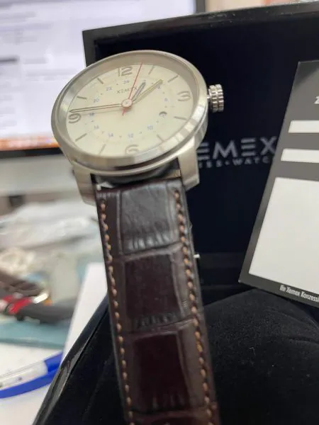 XEMEX PICCADILLY Herrenuhr GMT-Zeiger Swiss made Edelstahl 42mm Referenz 088 – neu – Uhren & Schmuck – überwiegend schwarz…