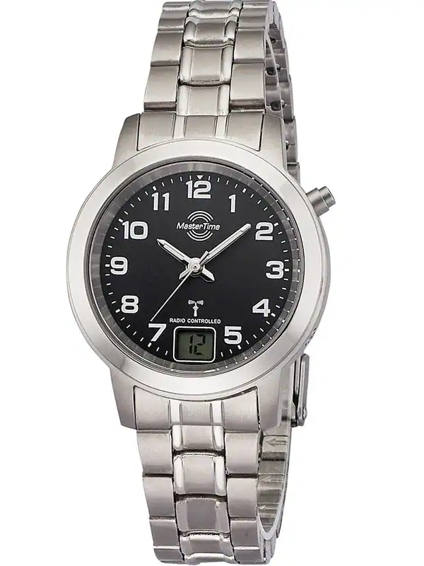 Funkuhr Titan Damenuhr Master Time Schwarzes Zifferblatt 34mm MTLT-10758-22M – neu – Uhren & Schmuck – Foto 1 von 4