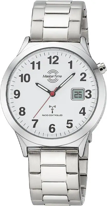 Funkuhr Specialist MTGA-10907-12M deutlich lesbar Lederband 41mm Master Time – neu – Uhren & Schmuck – überwiegend weiß…