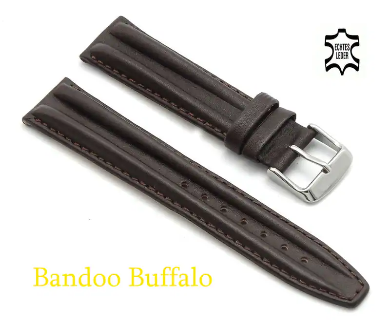 18 mm Echt Leder TOP buffalo-Doppel Wulst Leder-Uhrenarmband Etwas Länger – neu – Uhren & Schmuck – überwiegend weiß – Foto…