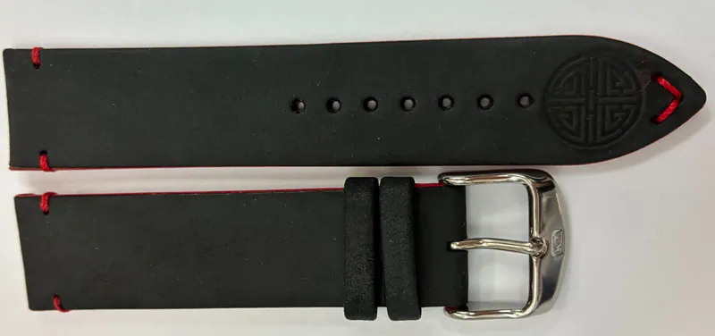 21 mm Union Glashütte/SA Echt Leder Uhrenarmband schwarz-Grau Schließe ohne Logo – neu – Uhren & Schmuck – Foto 1 von 3