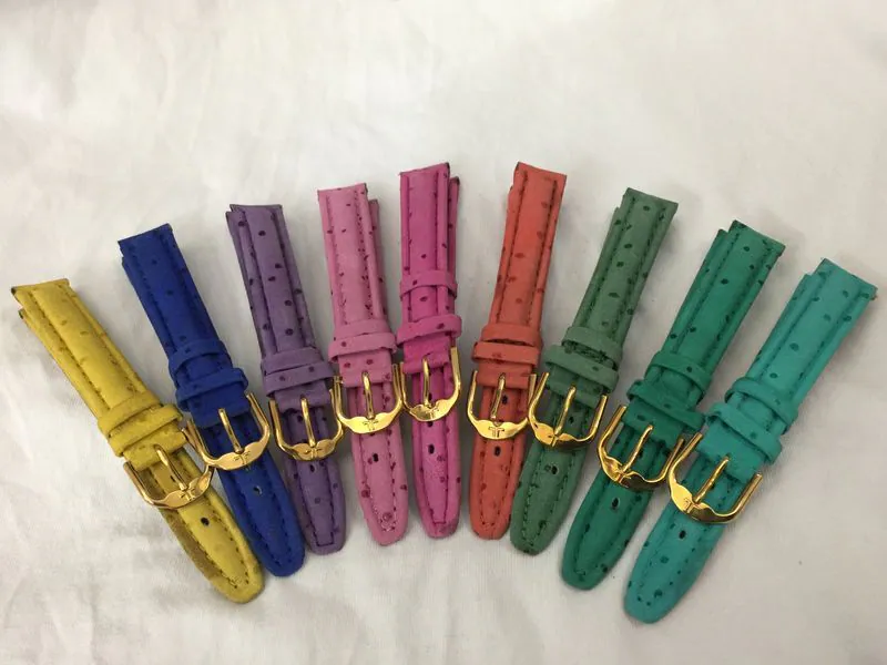 16 mm Uhrenarmbänder Echt Leder Jacques Lemans Straußen-Prägung bunte Farben – neu – Uhren & Schmuck – Foto 1 von 5