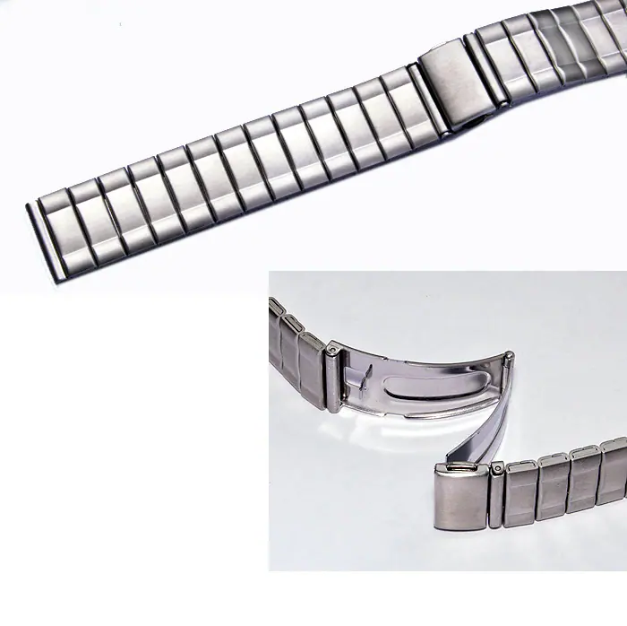 18 mm Edelstahl Uhrenarmband Kippfaltschließe mit Drücker neu – neu – Uhren & Schmuck – überwiegend weiß
