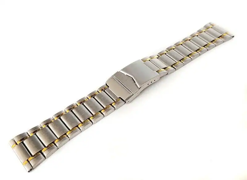 24 mm Edelstahl Bicolor Uhrenarmband Faltschließe Sicherheitsbügel Diloy – neu – Uhren & Schmuck – überwiegend weiß – Foto…